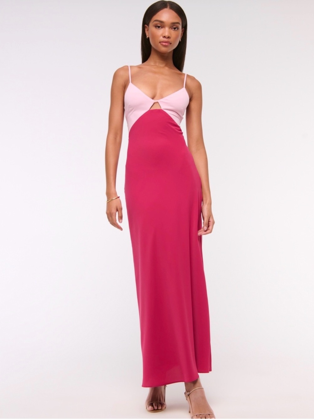 Abercrombie Women’s Two-Tone Pink Slip Dress